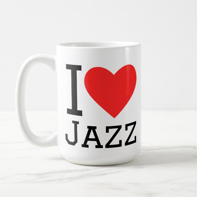 I love jazz coffee mug (Left)