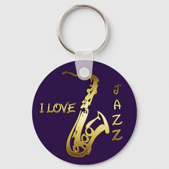 I LOVE JAZZ KEY RING (Front)