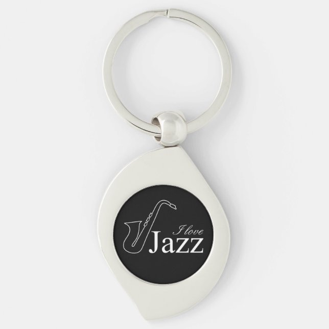 I love jazz key ring (Front)