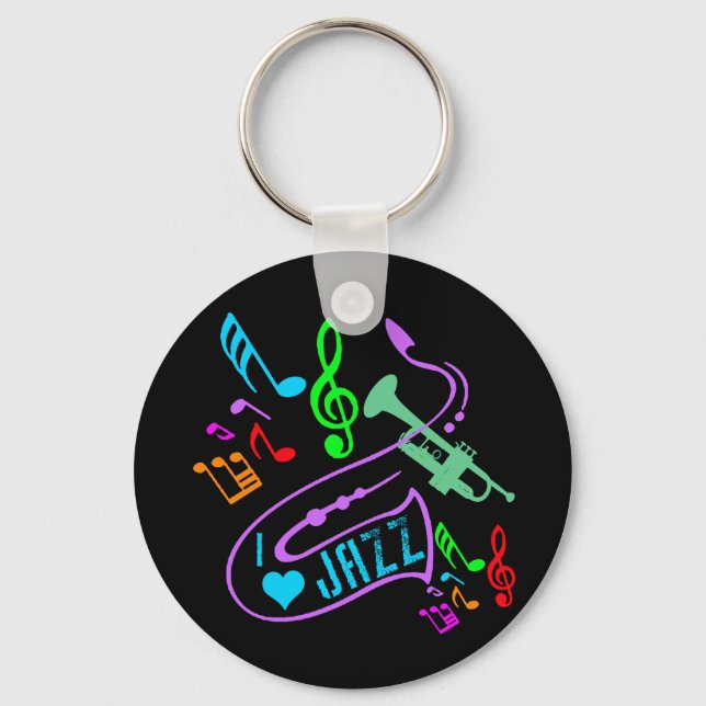 I LOVE JAZZ KEY RING (Front)