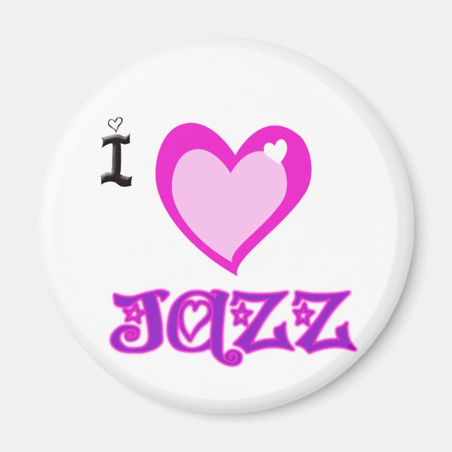 I LOVE Jazz Magnet (Front)