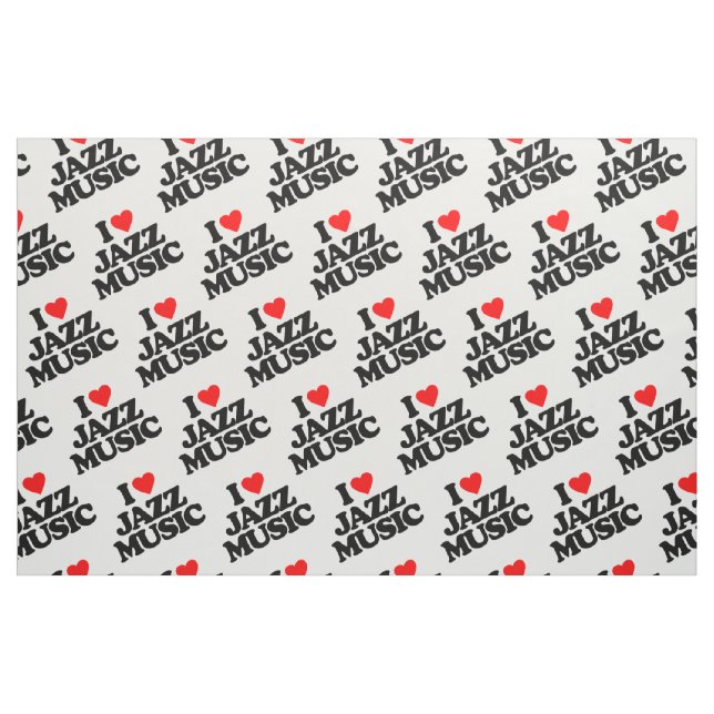 I LOVE JAZZ MUSIC FABRIC (Fat Quarter)