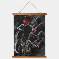 I Love Jazz Music Hanging Tapestry - Painting Art
