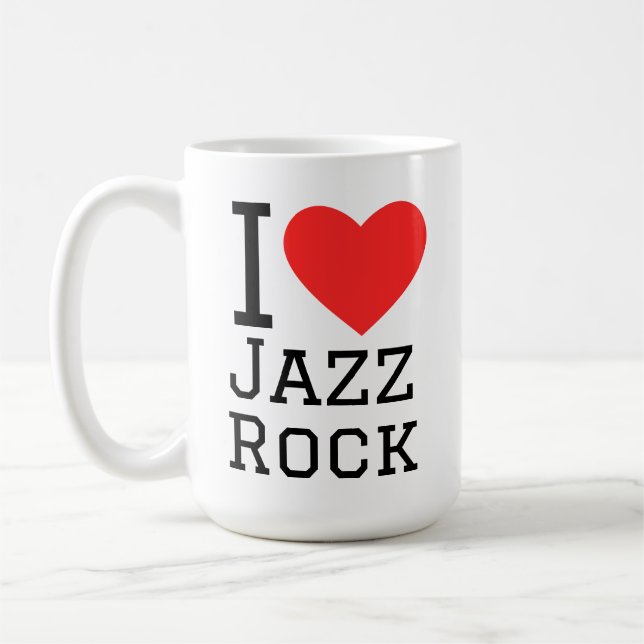I love jazz rock coffee mug (Left)