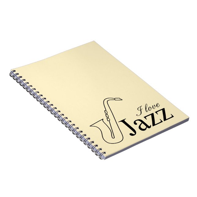 I love jazz spiral notebook (Right Side)