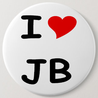 I love JB 6 Cm Round Badge