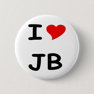 I love JB 6 Cm Round Badge