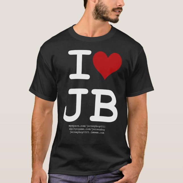 I love JB (blk) T-Shirt (Front)