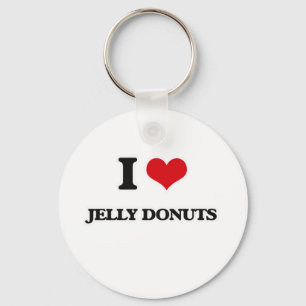 I Love Jelly Doughnuts Key Ring