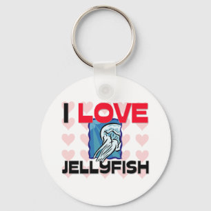 I Love Jellyfish Key Ring