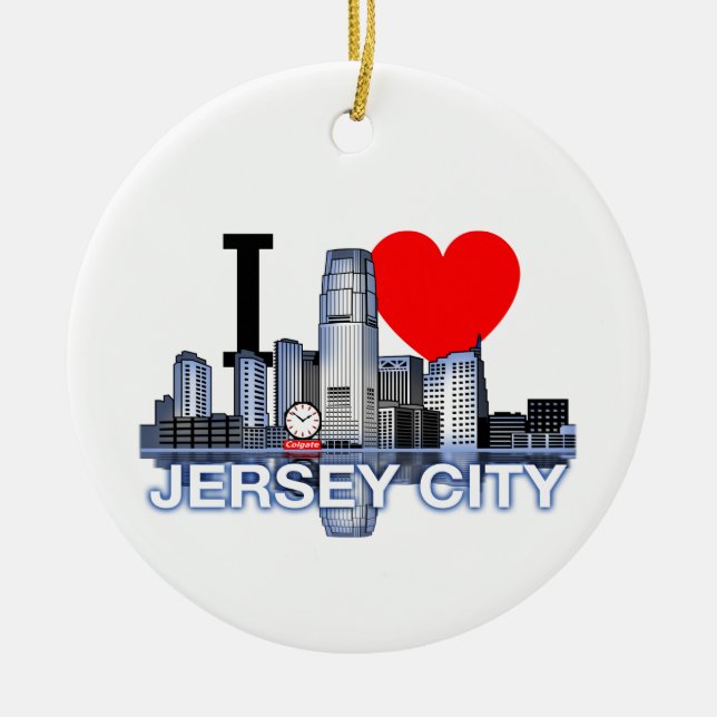 I Love Jersey City Ornament (Front)