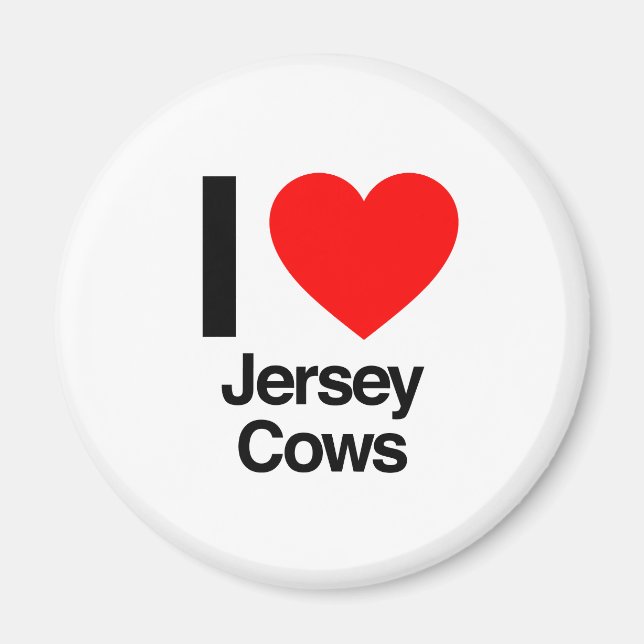 i love jersey cows magnet (Front)