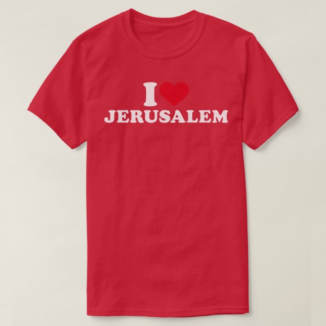 I love Jerusalem T-Shirt (Design Front)