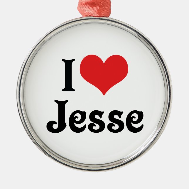 I Love Jesse Metal Tree Decoration (Front)