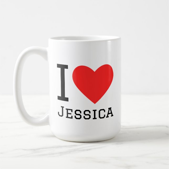 I love jessica coffee mug (Left)