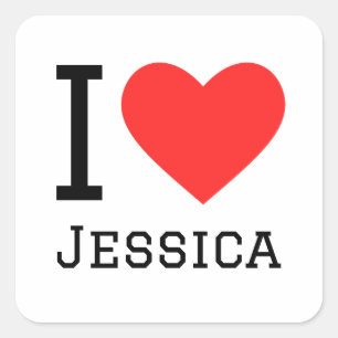 I love jessica square sticker