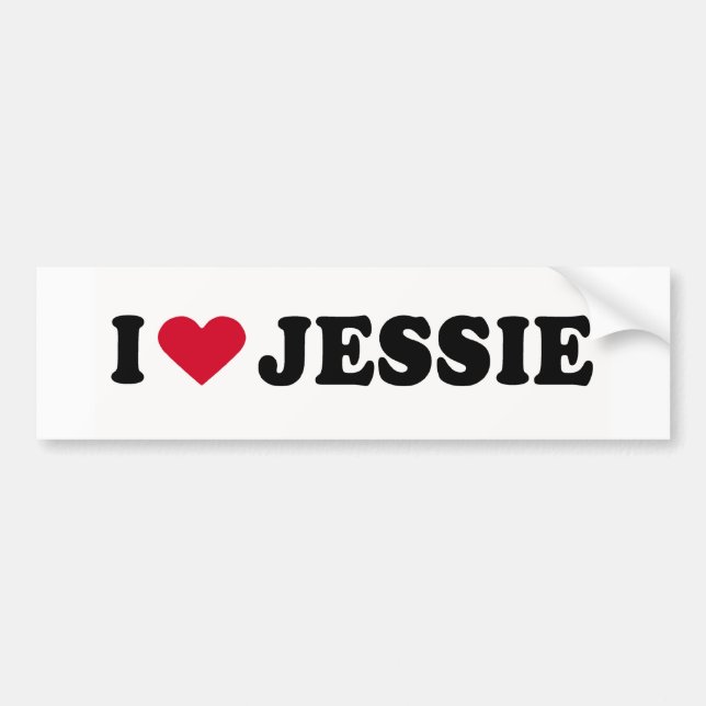 I LOVE JESSIE BUMPER STICKER (Front)
