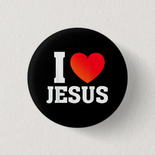 I Love Jesus 3 Cm Round Badge