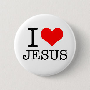 I Love Jesus 6 Cm Round Badge