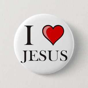 I Love Jesus 6 Cm Round Badge