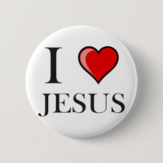 I Love Jesus 6 Cm Round Badge