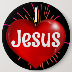 I Love Jesus 6 Cm Round Badge