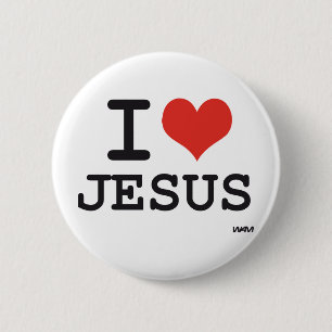 I love Jesus 6 Cm Round Badge