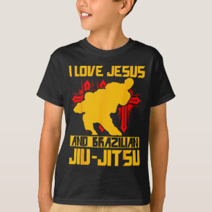 I love Jesus and Brazilian Jiu-Jitsu BJJ T-Shirt