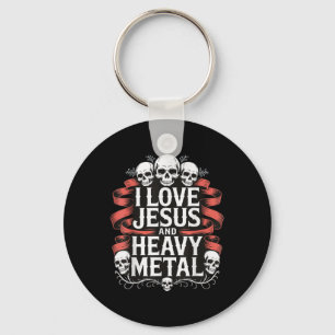 I Love Jesus And Heavy Metal _7  Key Ring