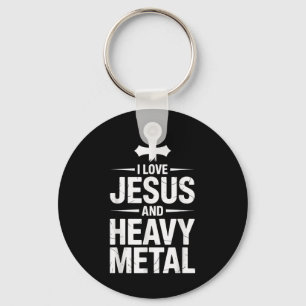 I Love Jesus And Heavy Metal _8 Key Ring