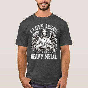 I Love Jesus And Heavy Metal retro friend T-Shirt