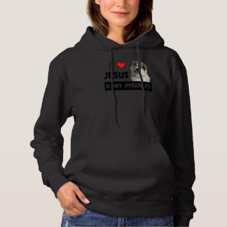 I Love Jesus And My Great Pyrenees Dog Mum Dad Pet Hoodie