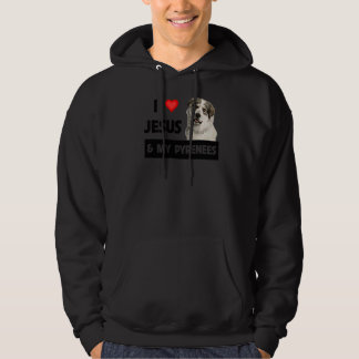 I Love Jesus And My Great Pyrenees Dog Mum Dad Pet Hoodie