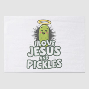 I Love Jesus And Pickles Tissue Paper