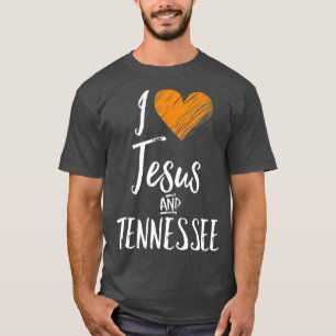 I Love Jesus And Tennessee Orange Heart Cute T-Shirt