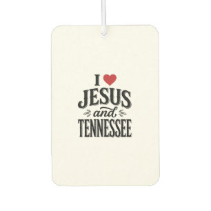 I Love Jesus and Tennessee Vintage Christian Desig Car Air Freshener