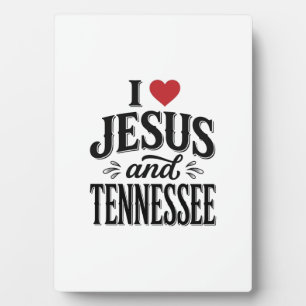 I Love Jesus and Tennessee Vintage Christian Desig Plaque