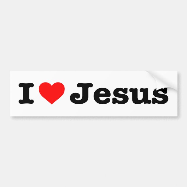 “I LOVE JESUS” BUMPER STICKER (Front)