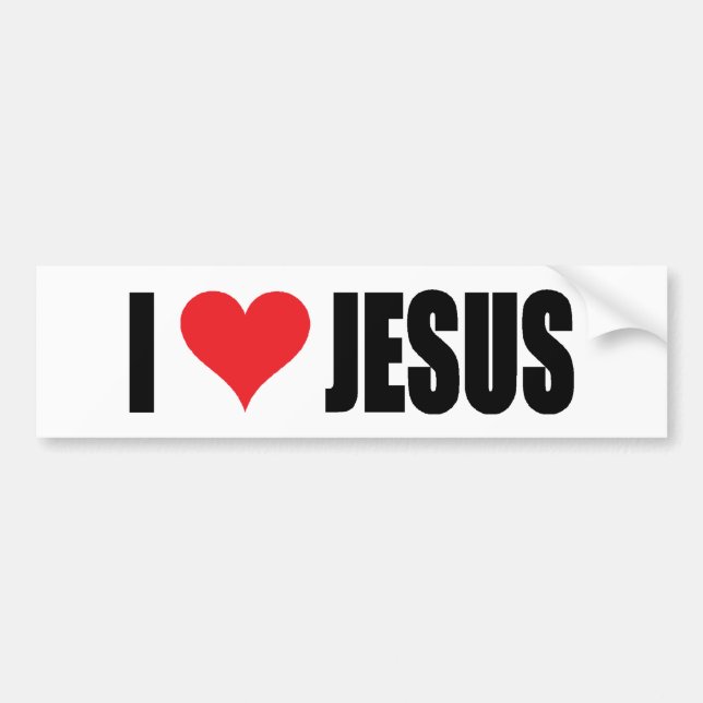 I Love Jesus Bumper Sticker (Front)