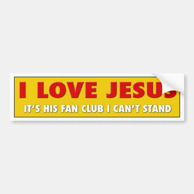 I love Jesus Bumper Sticker (Front)