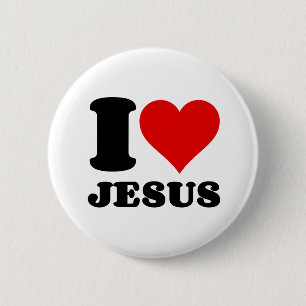 i love Jesus christian 6 Cm Round Badge