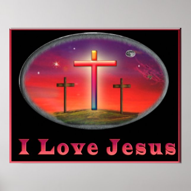 I love Jesus christian poster (Front)