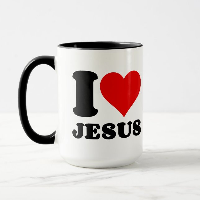 i love Jesus christian quote Mug (Left)