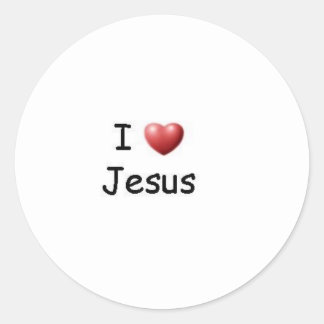 I Love Jesus Classic Round Sticker