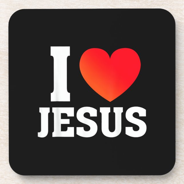 I Love Jesus Coaster (Front)