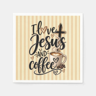 I love Jesus & coffee Napkin
