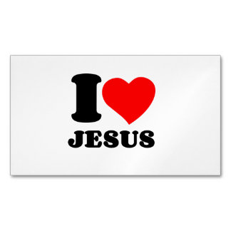 I LOVE  JESUS FOR CHURCH CHRISTIANS MAGNETIC BUSINESS CARD