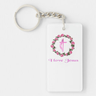 I love Jesus gifts Key Ring