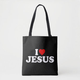 I Love Jesus - Heart T-ShirtFeatures a red heart. Tote Bag