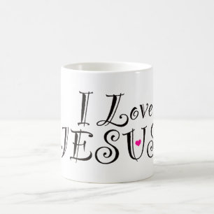 I Love Jesus Inspirational Quote Coffee Mug